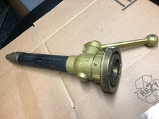 Alte Feuerwehrspritze Strahldüse Marke AWG Bronze L 40 cm I