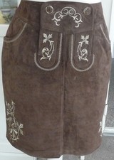 TRACHTEN LEDERROCK Braun Gr. 40 !