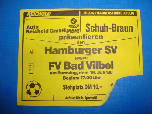 1986 ticket bad vilbel hsv - bad,