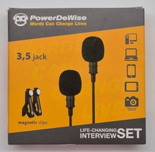 Lavalier Lapel Mikrofon 2x Set 3,5mm Y-Splitter Universal für Dual Interview