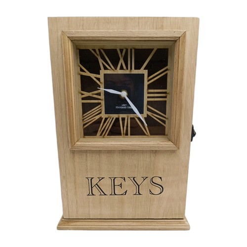 Schlüsselkasten mit uhr holz - schlüsselkasten,