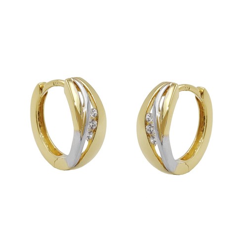 Echt gold 333 ohrringe - 333, bicolor