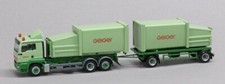 Herpa 922753 MAN TGS ´07 L Abrollkipper mit Pressmüllcontainern Geiger