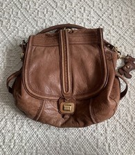 Juicy Couture Y2K Vintage Saddle Tasche backpack Bag beige sand taupe echt Leder