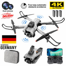 Faltbar WIFI FPV Drohne Mit 4K Dual Kamera Selfie Quadrocopter RC Drone +3 Akkus