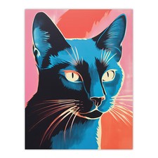 Siamkatze blau auf rosa rot
