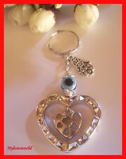 Blaues Auge Fatimas Hand Talisman Schlüsselanhänger Taschenanhänger NEU  (c631)