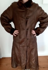 Eleganter Ledermantel mit Lammfell GR. 40 / Neu braun von Gabriella BENELLI 