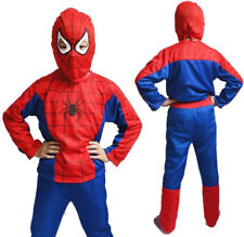 Kinder Kostüm Anzug Spiderman Rot Blau Gr. 98-128 Jungen Karneval Fasching