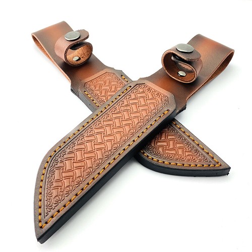 Braun korbgeflecht leder - 1x,