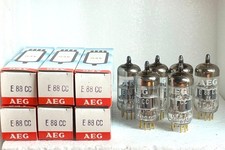 2 NOS Röhren E88CC 6922 CCa AEG Telefunken Mullard UK Matched Pair Disc Getter