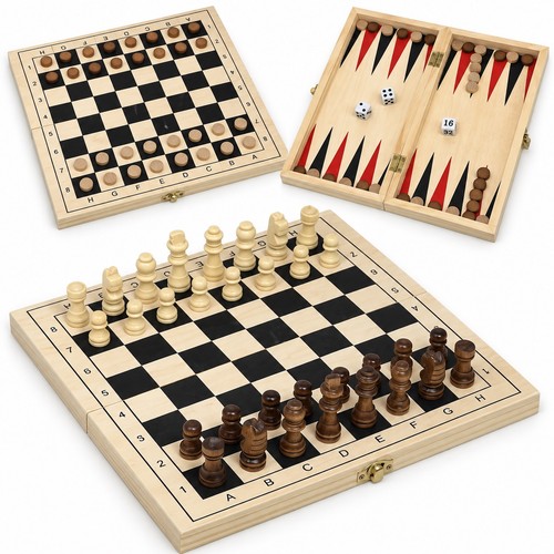 Schach dame backgammon 1 - 3, in