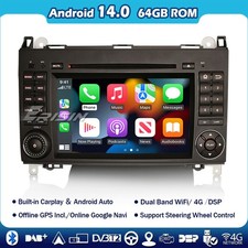 64GB Android 14 Autoradio Mercedes A/B-Klasse W169 Sprinter Viano Crafter Navi