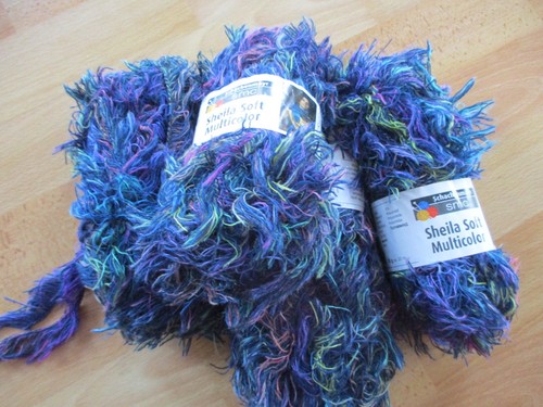 Strickgarn wolle blau - strickgarn, blau-bunt