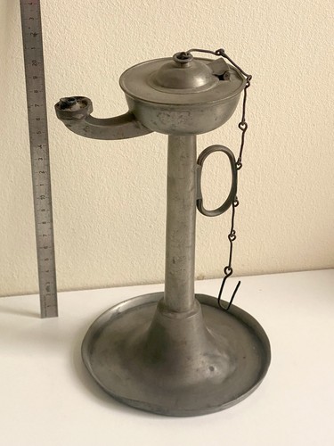 Antike zinn öllampe jh - zinn,
