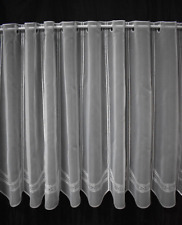 Bistro-/Scheibengardine 60 cm hoch weiß und schwarz mit Strassteinen