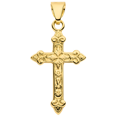 Kreuz anhänger 333 gold - gold, 8