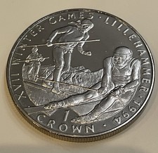 Gibraltar  - 1 Crown  -  Gedenkmünze -  1993 - XVII. Olymp.  Lillehammer 1994