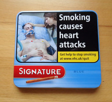 Zigarren - Blechdose "Signature Blue", aus GB, leer, sehr gut erhalten