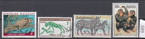 Briefmarken tiere gestempelt - briefmarken,