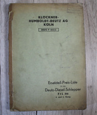 Original Ersatzteil-Preisliste Deutz-Diesel-Schlepper F1L514