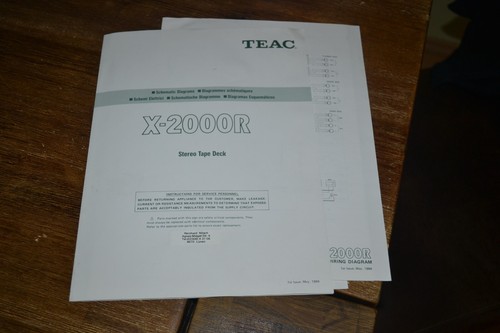 Teac x2000r schaltplan - teac,