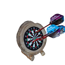 Dartscheibe Baumscheibe Ostergeschenk Geburtstag Steel-Dart incl. Pfeile