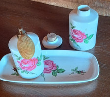Vintage Parfum Set Comtesse Germany Porzellan mit Rosen – 50er/60er Jahre