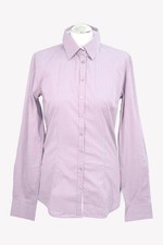 Blaumax Damen Oberteil Gr. 38 (M) Lila Geknöpftes Hemd  Bluse Blouse Langarm