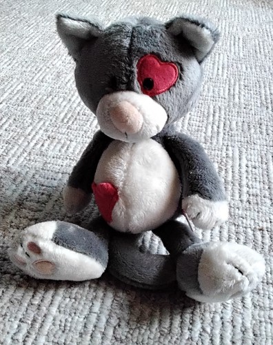 Katze mit herz stofftier - mit,