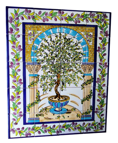 Fliesenbild olivenbaum 60x75 - fliesenbild,