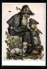 Künstler-AK Hummel: Feierabend 