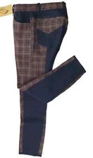 Kinderreithose JUST MOVE-rossolo  Karo Kniebesatz/Gesäßbesatzoptik Gr. 134-188