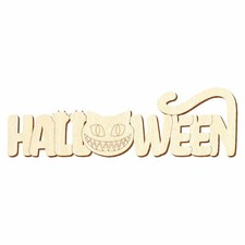 Holz halloween schriftzug - holz,