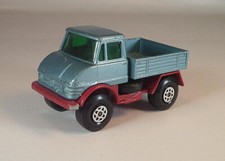 Matchbox Superfast Nr. 49 Unimog blaugrünmetallic/rot breite Räder 4 #579