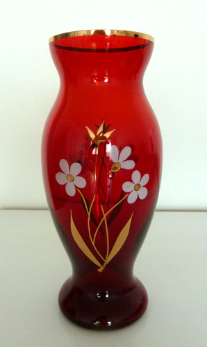 Rubinrote vase aus - rubinrote,
