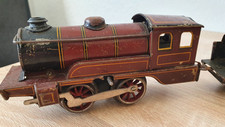 Spielzeug Eisenbahn Blech Lokomotive Tender  und Wagons 