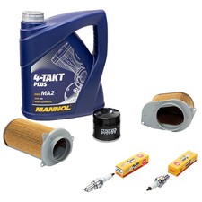 Wartungspaket für Suzuki Intruder 800 VS 600 Öl 4L+Luftfilter+Ölfilter+Zündkerze
