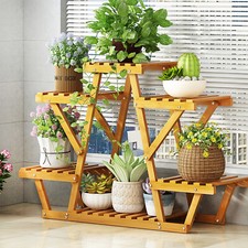 Blumenständer Blumentreppe Pflanzregal Blumenbank Balkon Garten Holz Regal Stabi