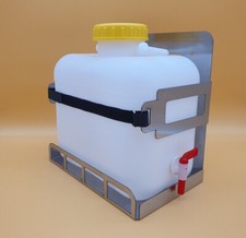 Bügelkanister 10 ltr. inkl Halter aus Edelstahl Kanister Camping und Auslaufhahn