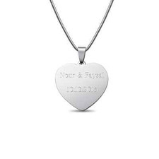Edel Herz Anhänger Halskette Edelstahl MIT PERSÖNLICHE GRAVUR Valentinstag Love