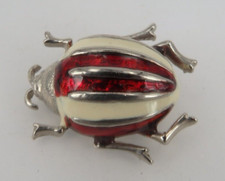 Neugablonz: Figürliche Brosche Käfer Emaille um 1960 (35916)