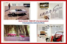 Auto Union 1000 SP Literaturpaket - 9 komplette Zeitschriften
