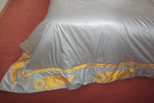 Tagesdecke 'Delphin' grau-gold