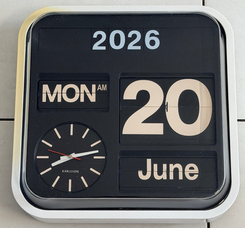 Wanduhr big flip kalender uhr - flip,