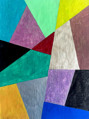 Original gemälde geometrisch - gemälde,