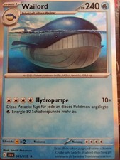 Pokemon Holo Karte Wailord Deutsch 041/159