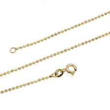 Kugelkette facettiert 1,4 mm 925 Silber vergoldet Silberkette