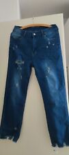 Wunderschöne Zerrissene Damen Jeans Hose Gr 42. Neu