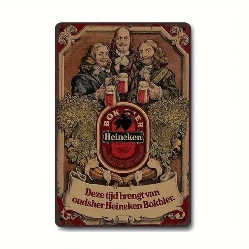Blechschild heineken bok - bok, bier